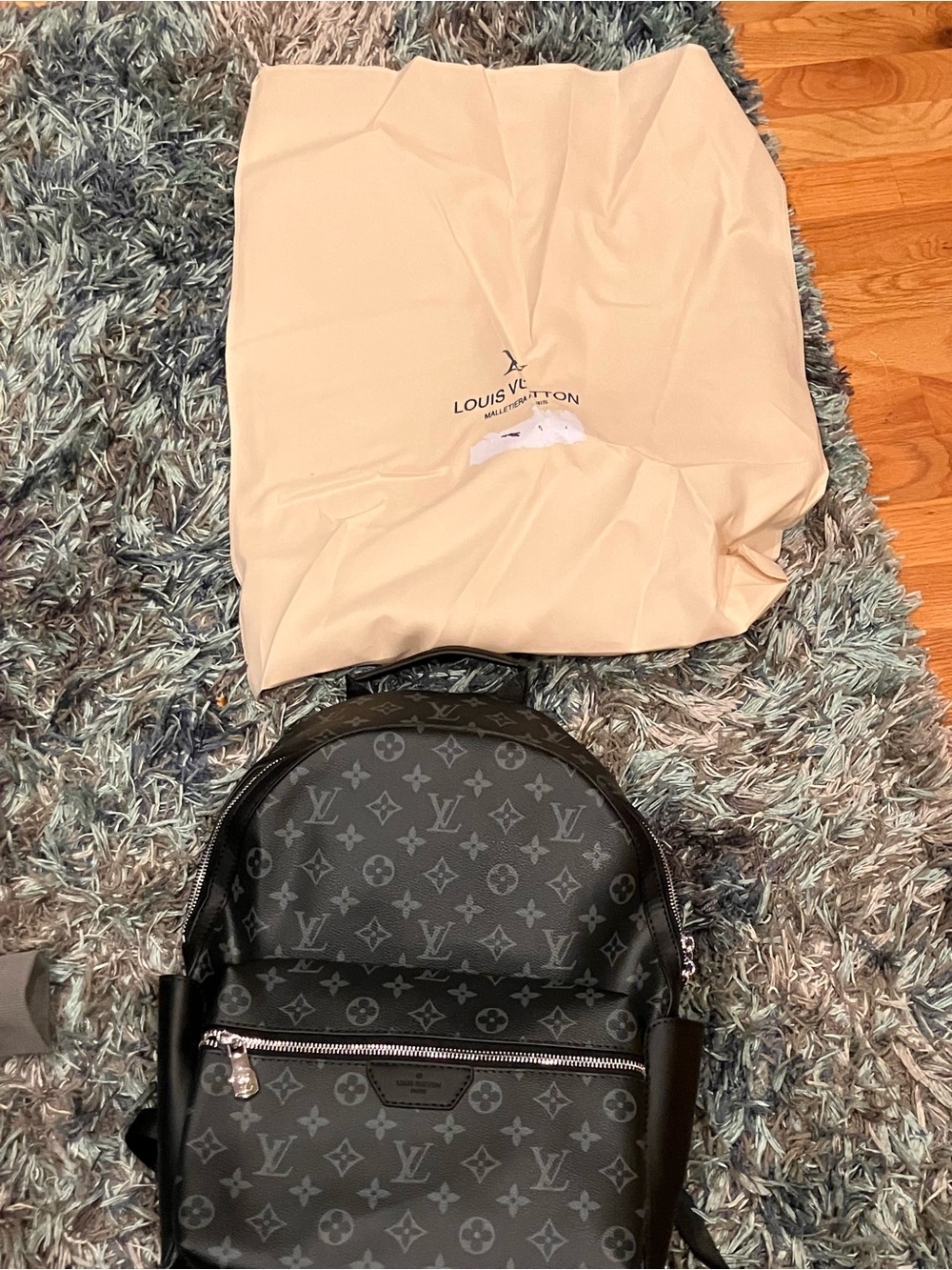 Louis Vuitton Black Monogram Eclipse Round-Top Backpack